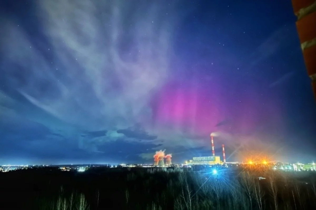 Полярное сияние в России в ночь на 17 апреля