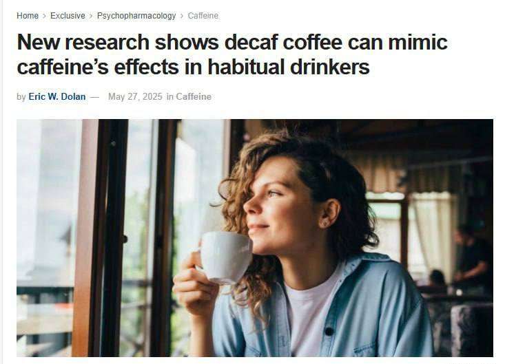 Исследования подтвердили, что бодрость от кофе во многом объясняется эффектом плацебо. - новости