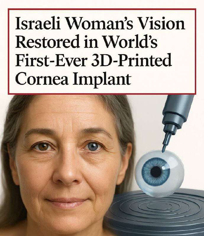 Женщина, которой восстановили зрение с помощью напечатанной роговицы